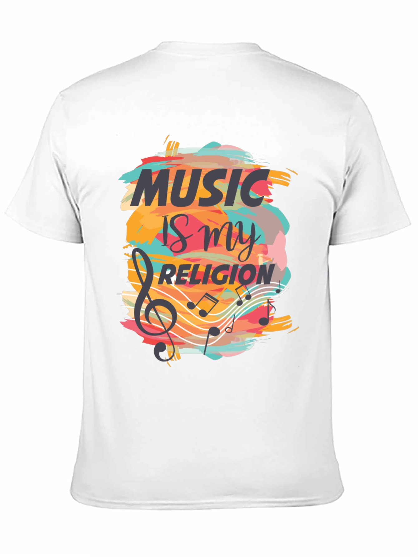 Music is My Religion Black Graphic Tee