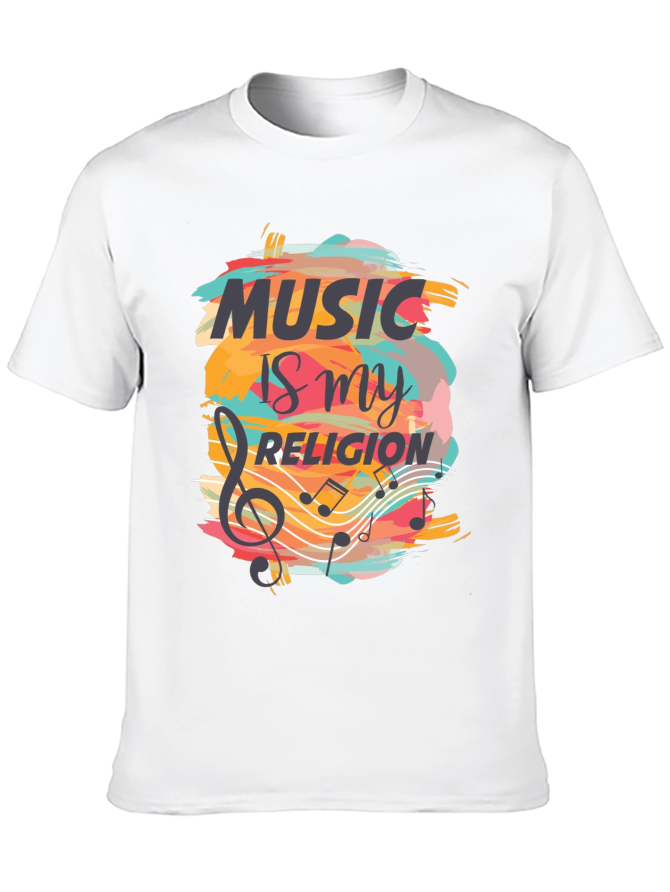 Music is My Religion Black Graphic Tee