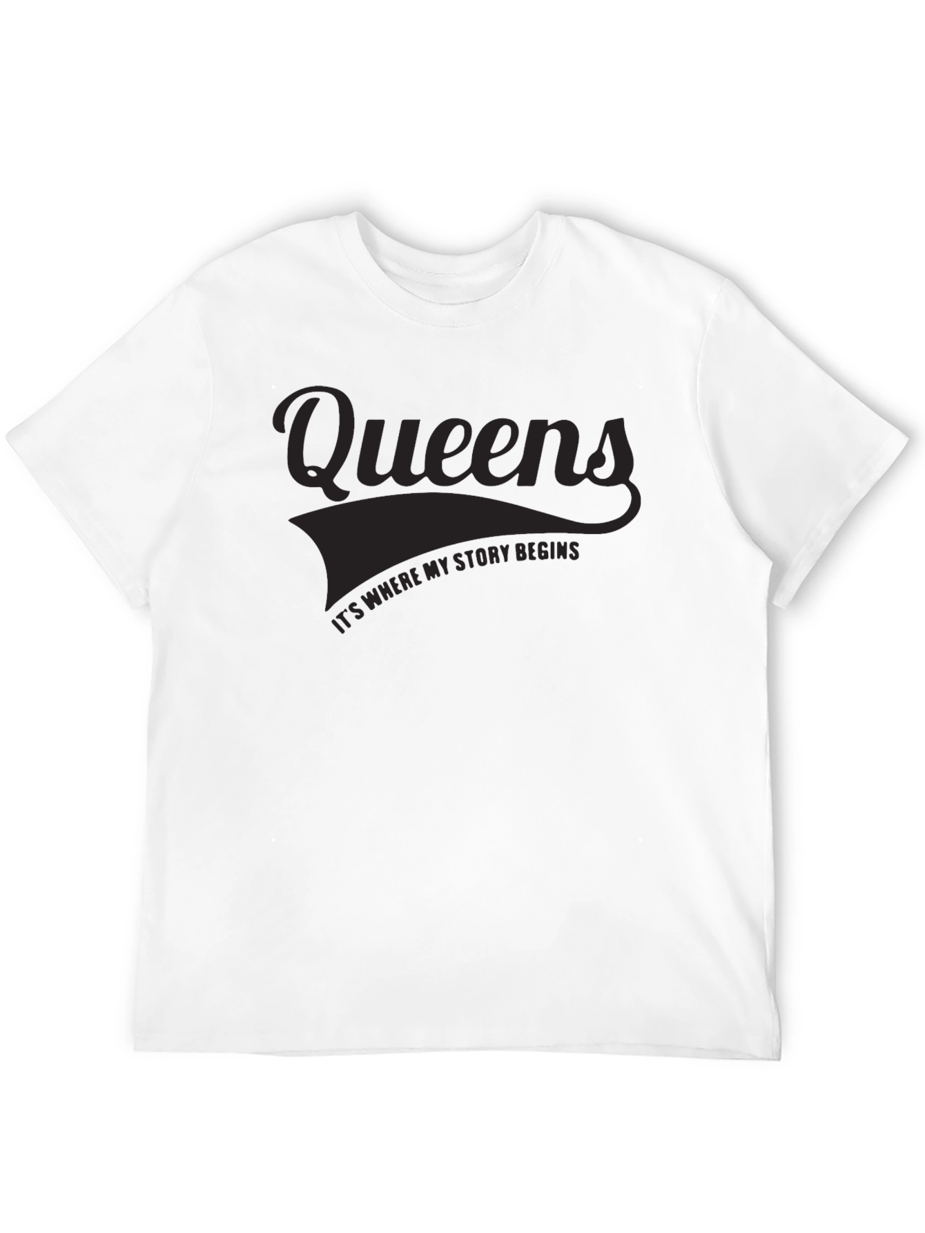Queens Story Begins Black T-Shirt