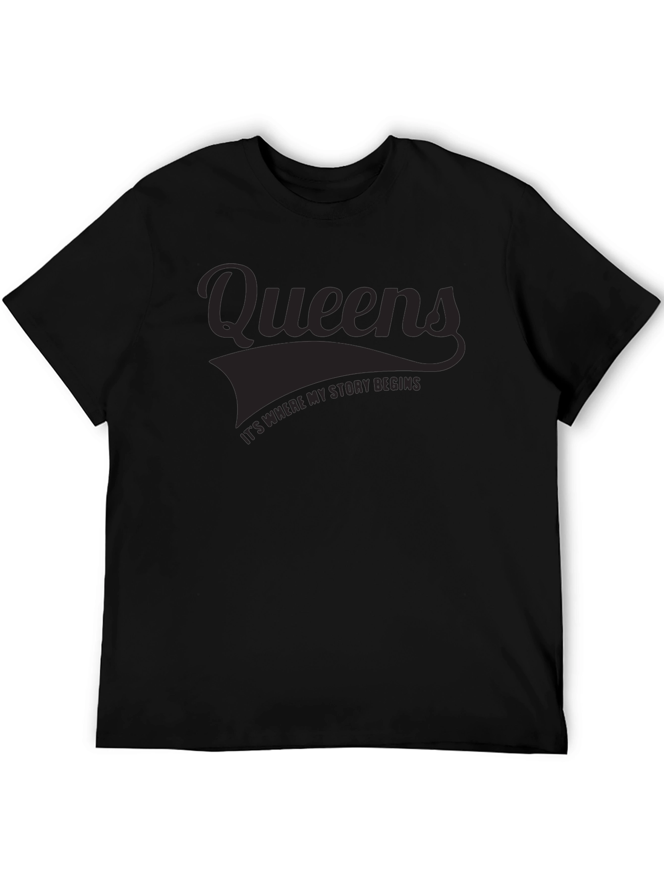 Queens Story Begins Black T-Shirt