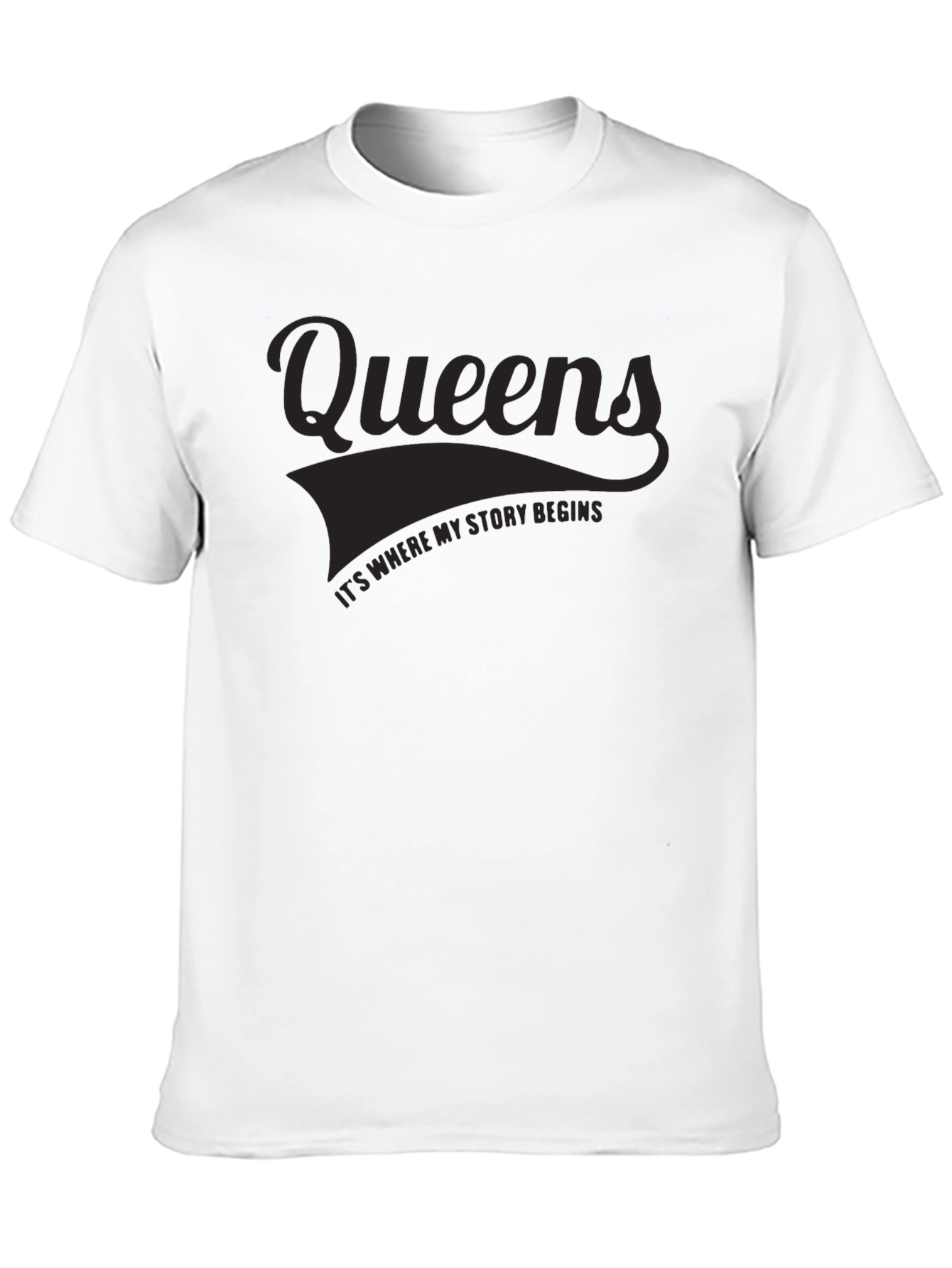 Queens Story Begins Black T-Shirt