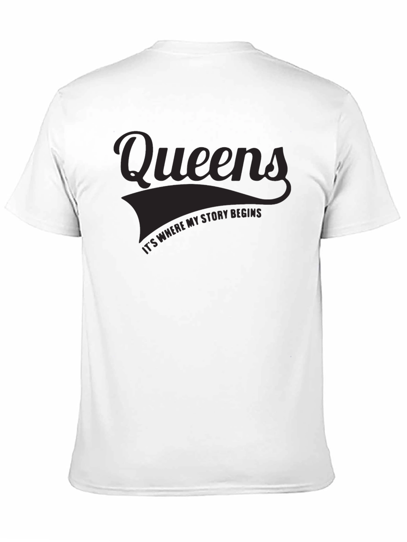 Queens Story Begins Black T-Shirt