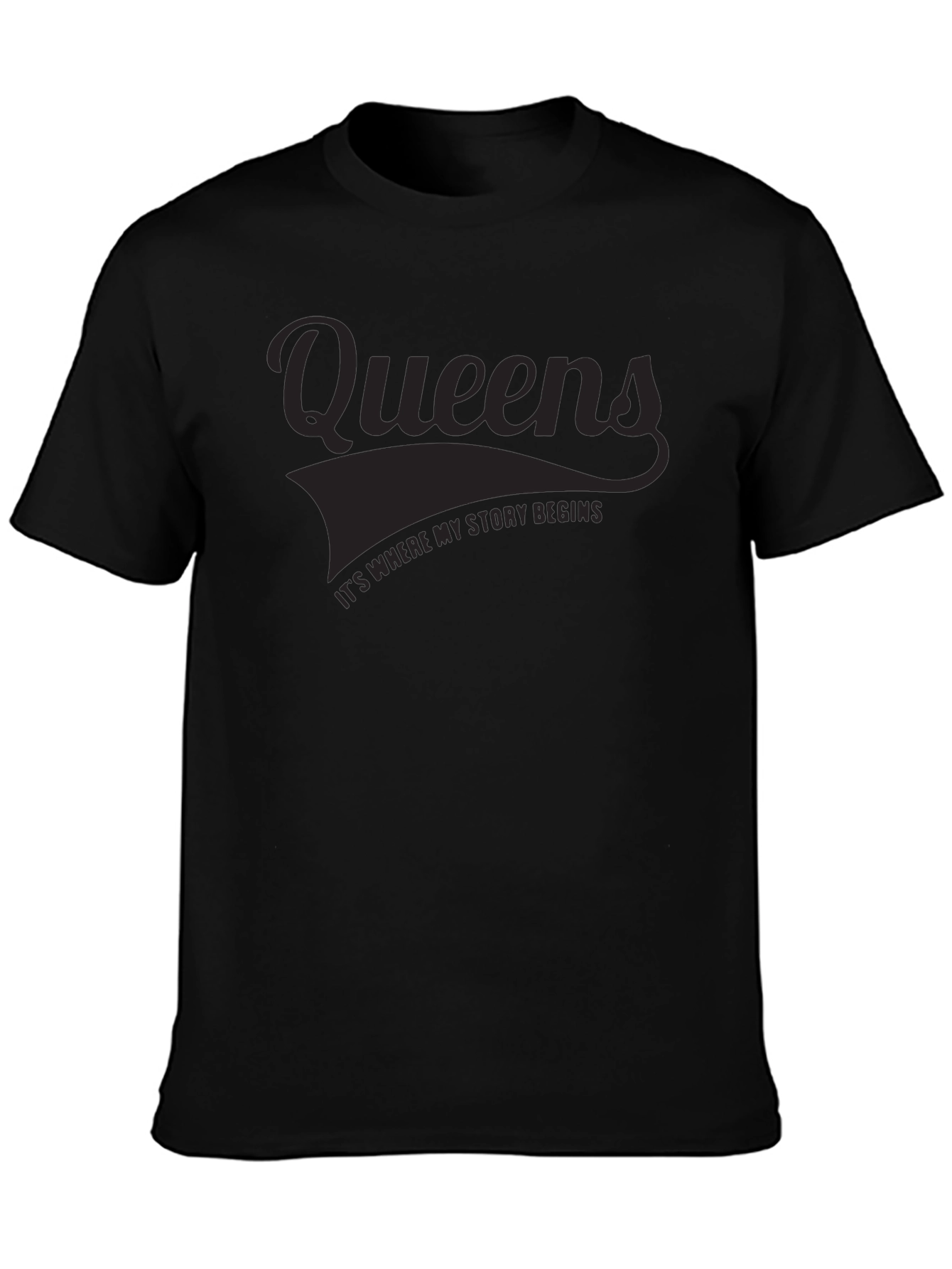 Queens Story Begins Black T-Shirt