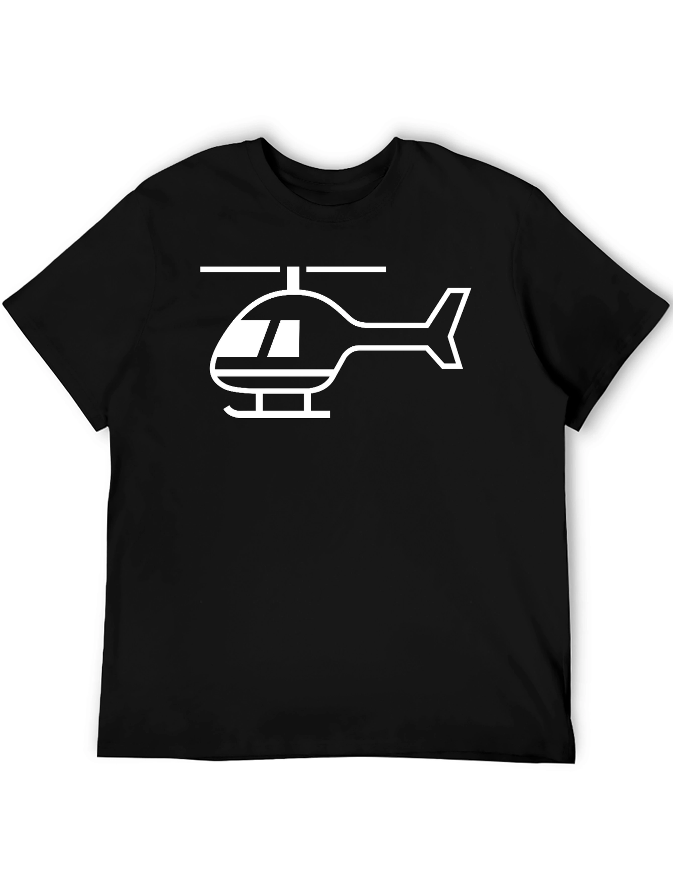 Black Helicopter T-Shirt - Aviation Enthusiast Tee