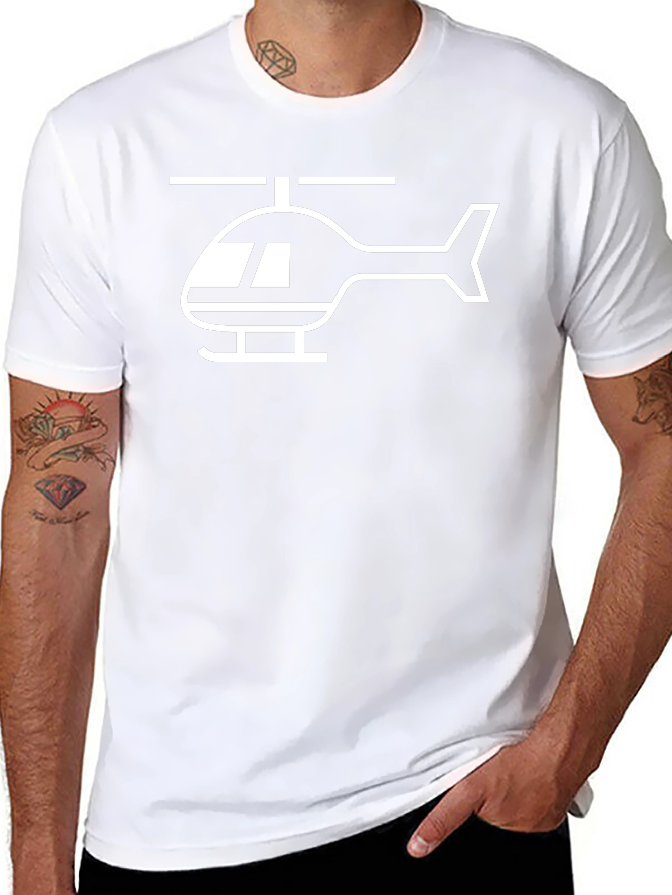 Black Helicopter T-Shirt - Aviation Enthusiast Tee