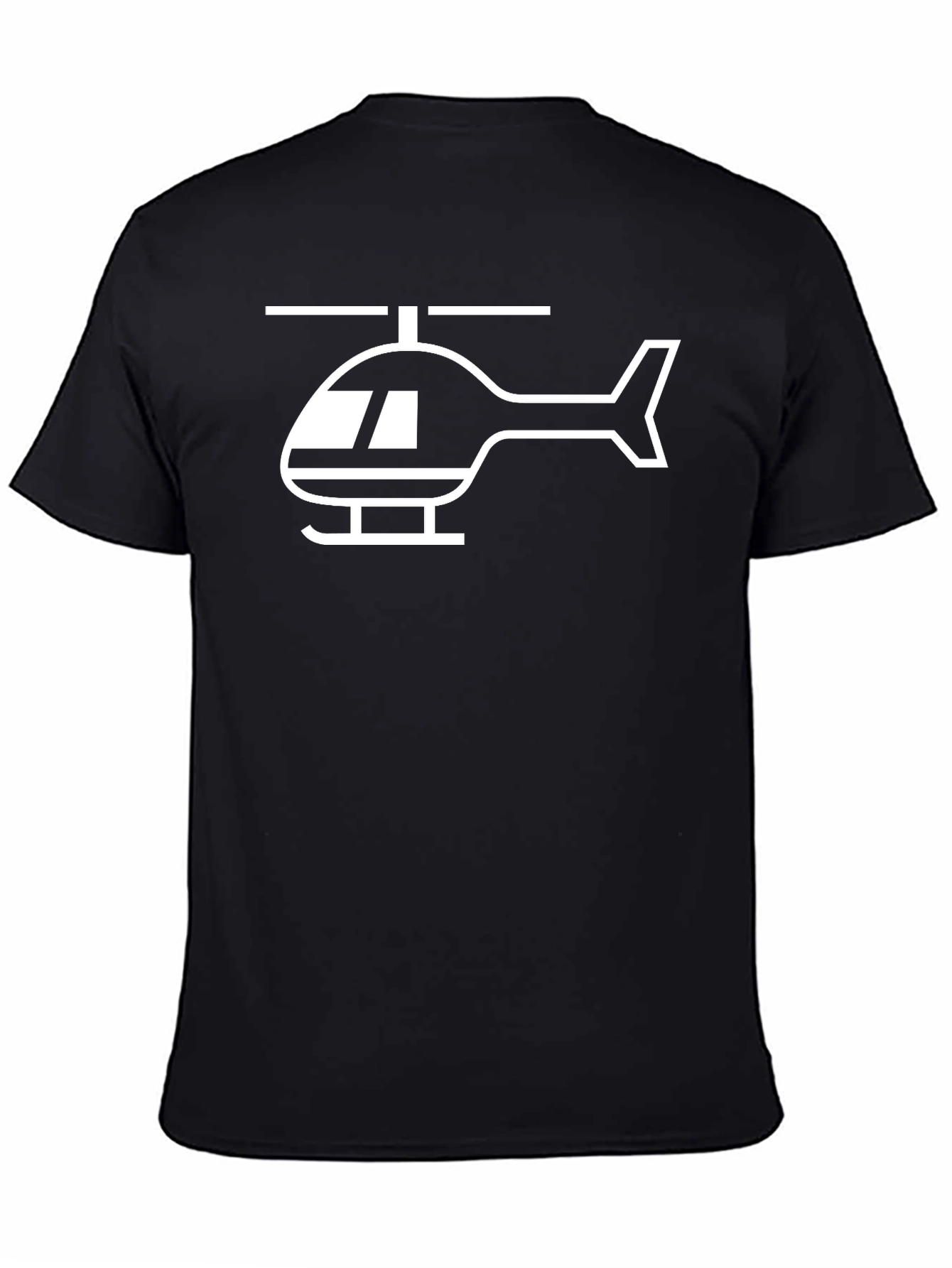 Black Helicopter T-Shirt - Aviation Enthusiast Tee
