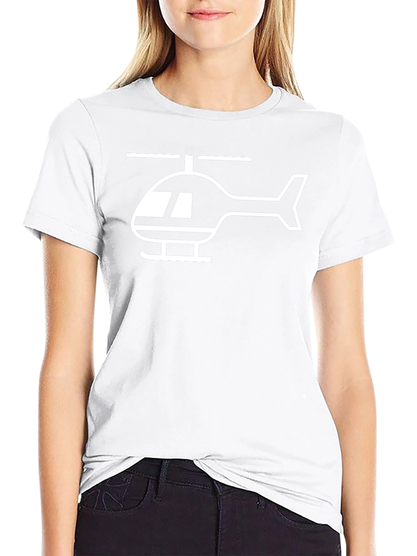 Black Helicopter T-Shirt - Aviation Enthusiast Tee