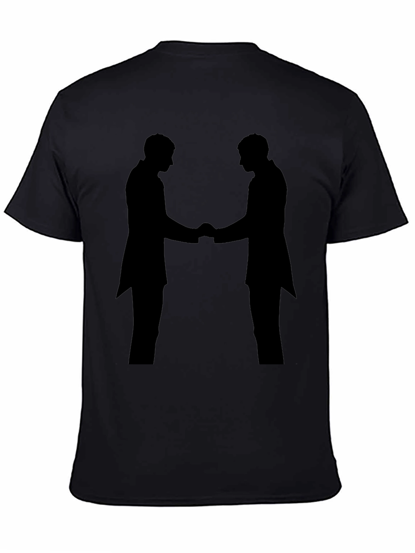 Handshake Silhouette Black T-Shirt