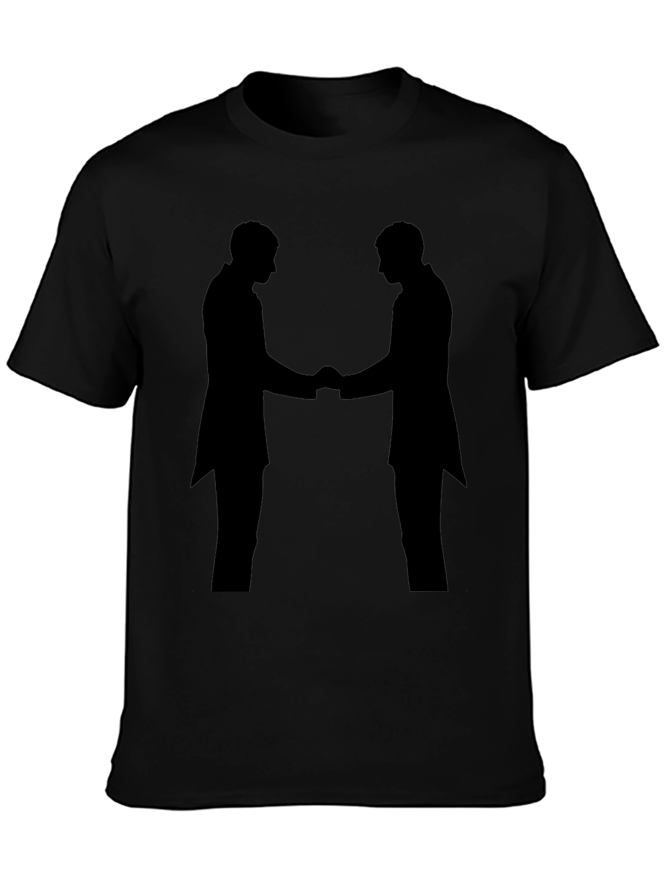 Handshake Silhouette Black T-Shirt