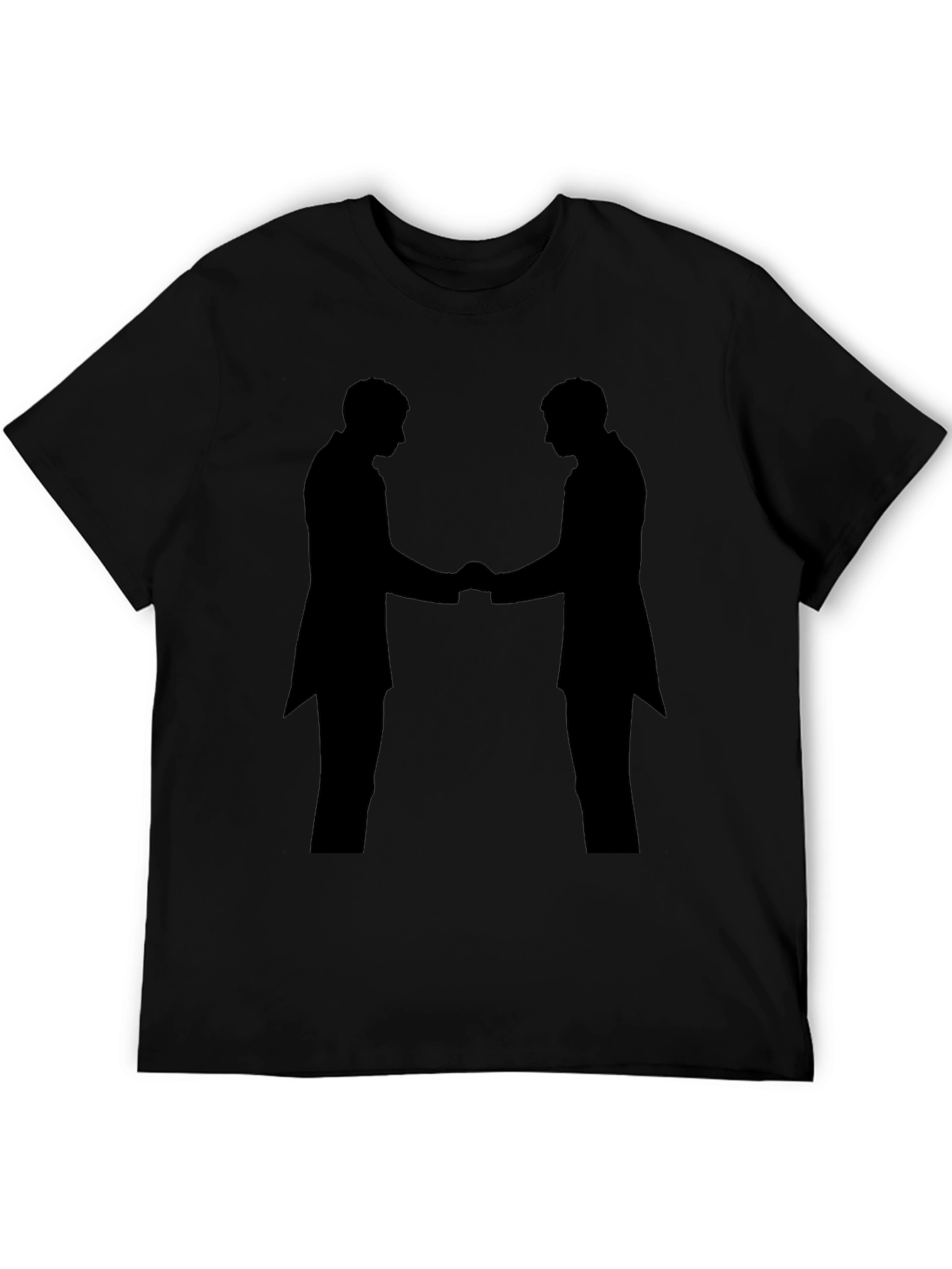 Handshake Silhouette Black T-Shirt