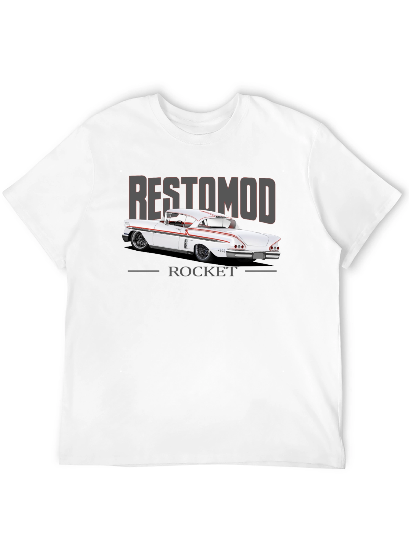 Restomod Rocket T-Shirt: Classic Car Design