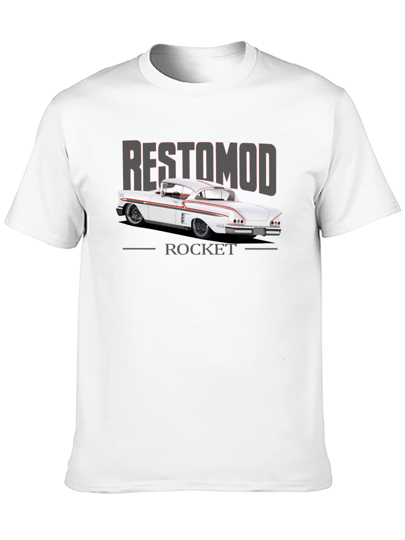 Restomod Rocket T-Shirt: Classic Car Design