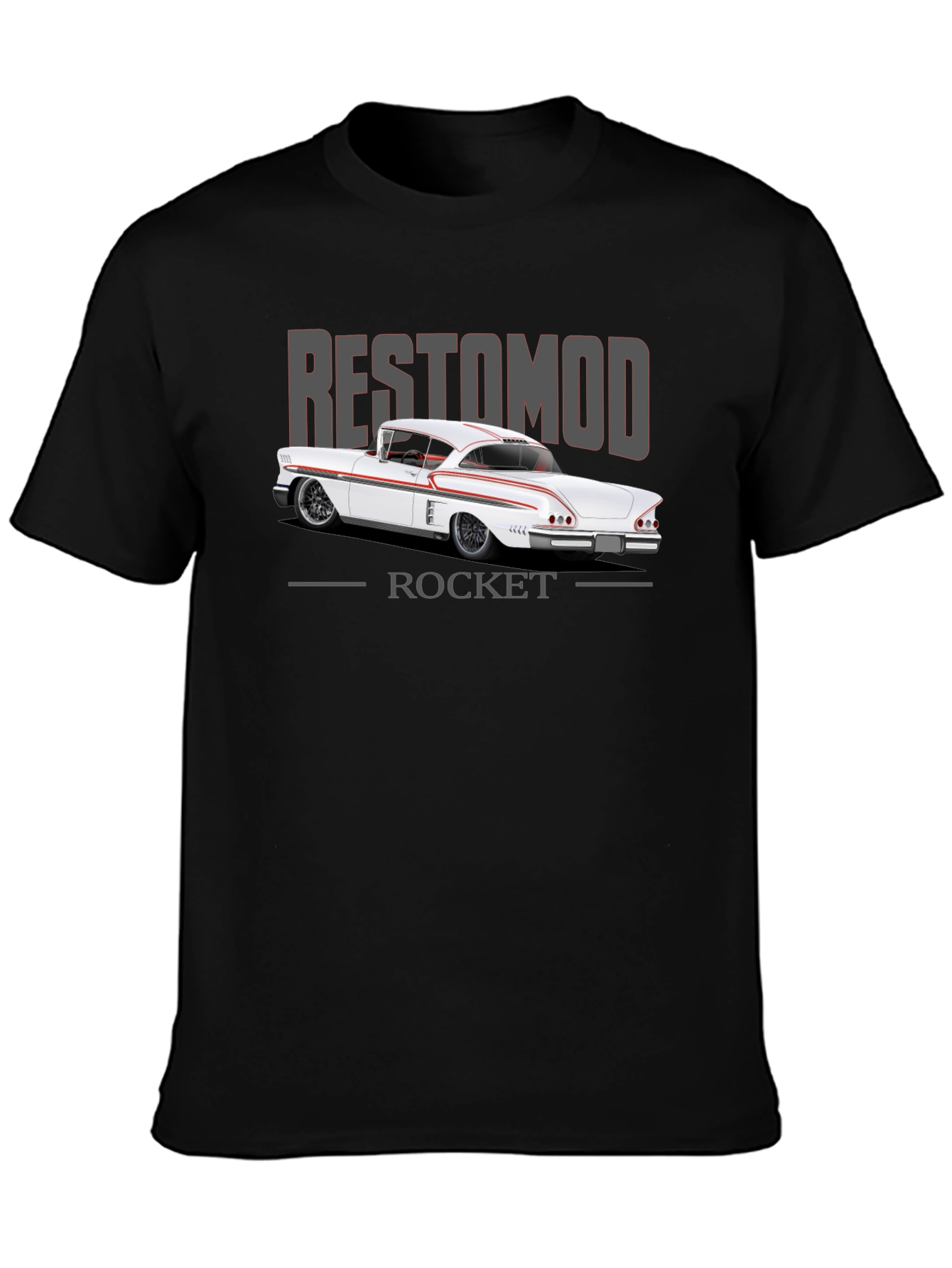 Restomod Rocket T-Shirt: Classic Car Design