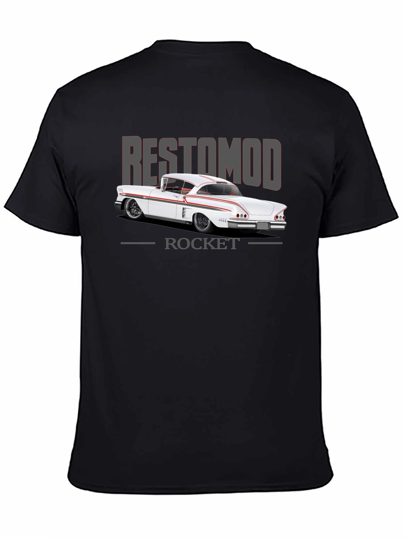 Restomod Rocket T-Shirt: Classic Car Design
