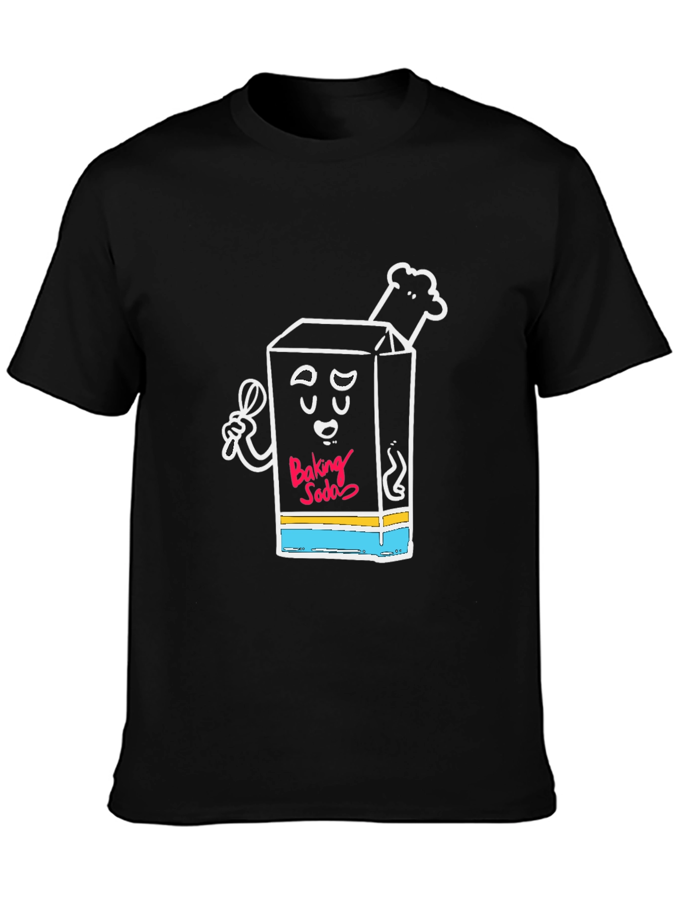 Baking Soda Cartoon Graphic Tee - Cool Novelty Shirt