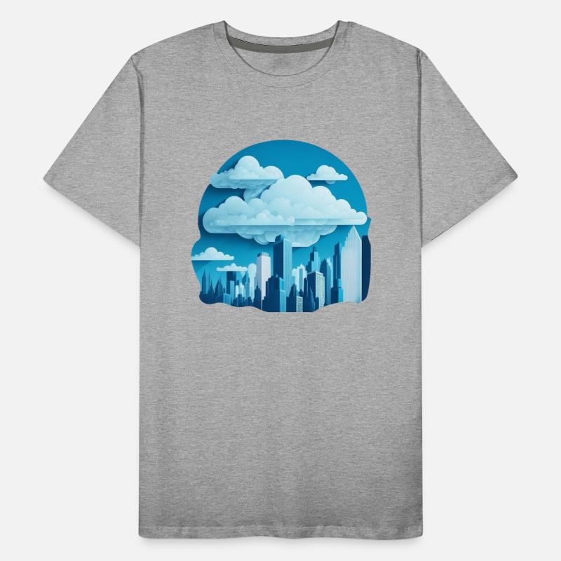 A cityscape made of clouds.