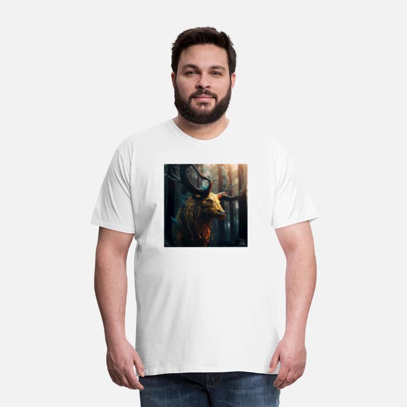 A close up of a deer s head in a forest