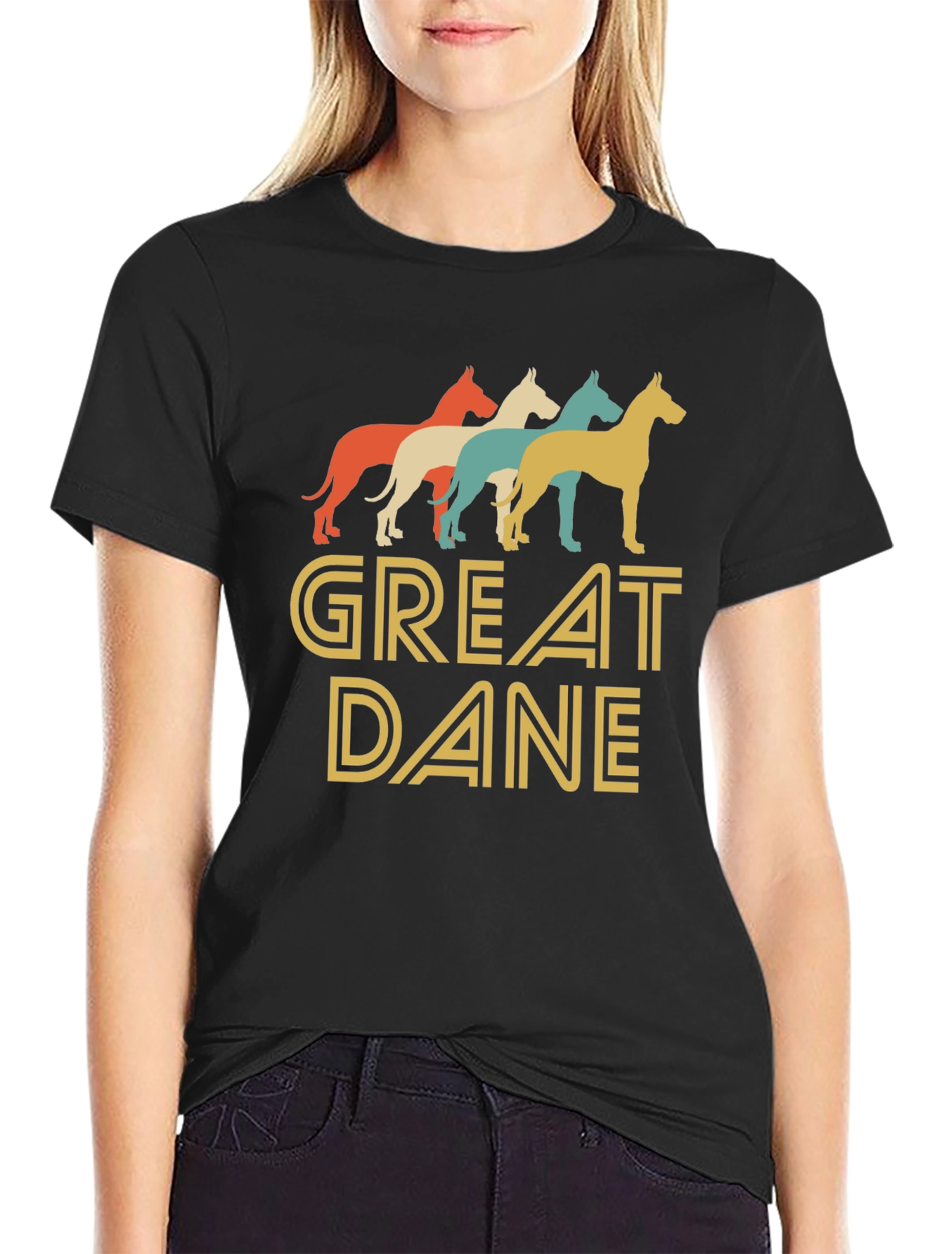 Great Dane T-Shirt Retro Dog Lover Tee