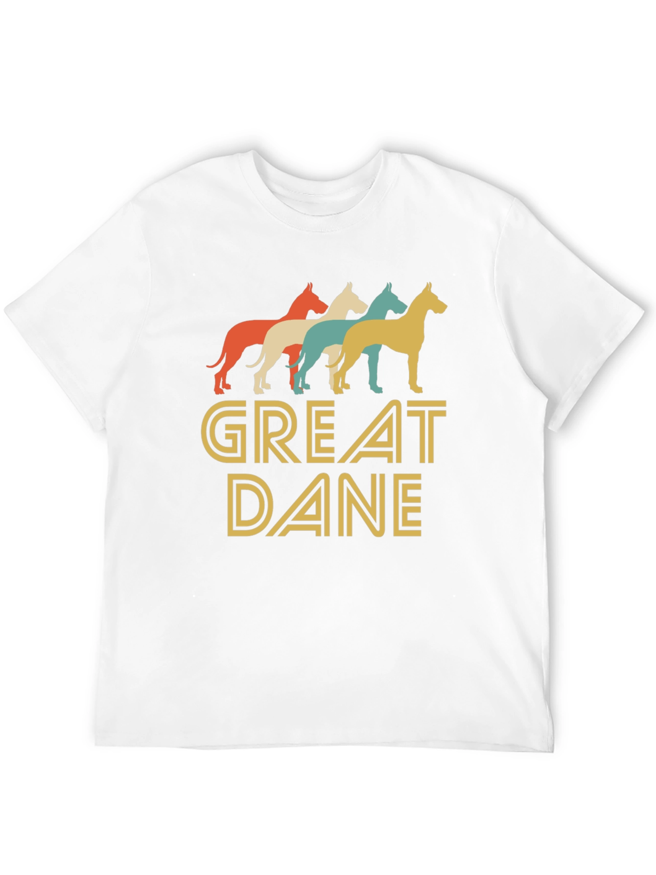 Great Dane T-Shirt Retro Dog Lover Tee