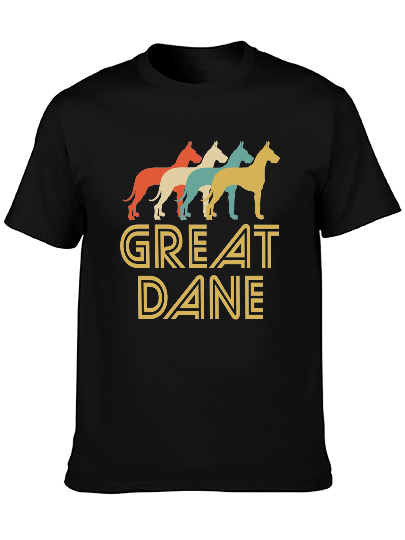 Great Dane T-Shirt Retro Dog Lover Tee