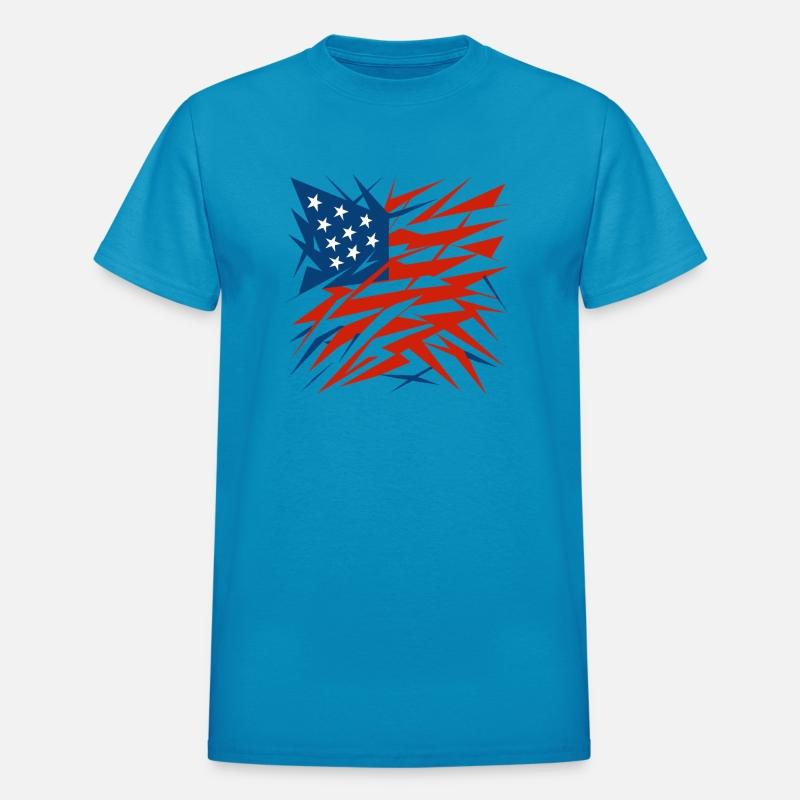 Abstract American Flag Deconstructivism Style