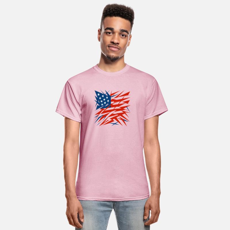 Abstract American Flag Deconstructivism Style