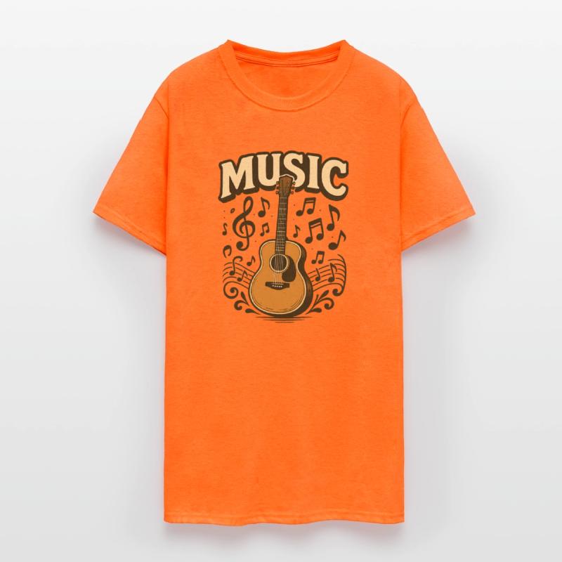 Acoustic Guitar Music Illustration