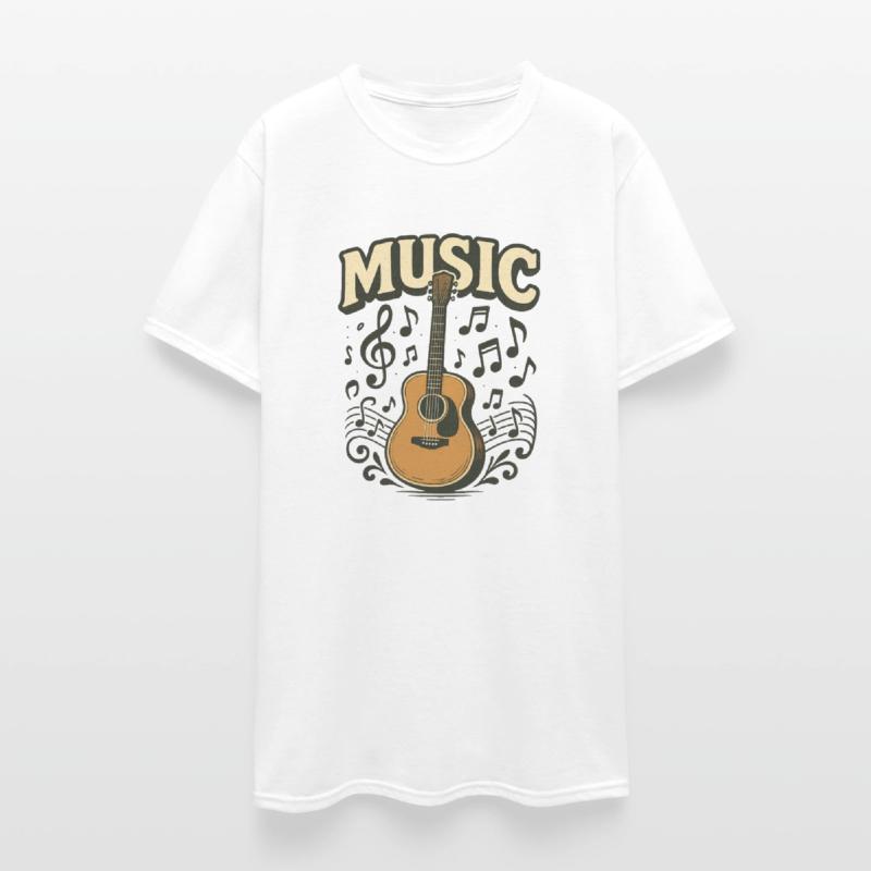 Acoustic Guitar Music Illustration