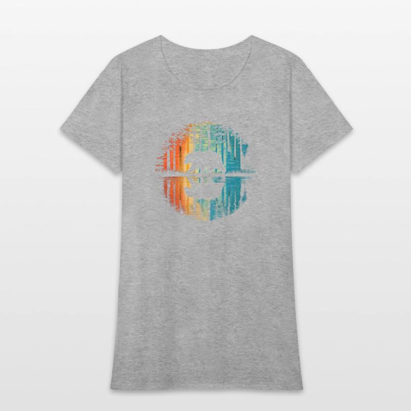 Adventure Nature Animal Bear Forest Trees Reflecti