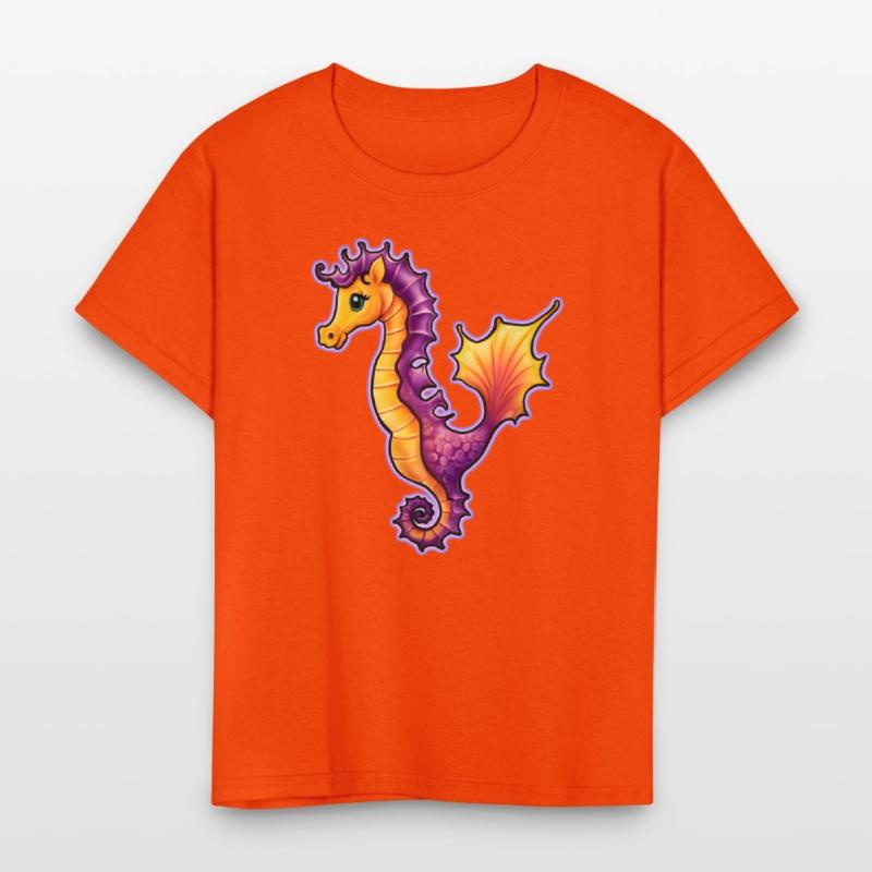 AI Airbrushed Seahorse Ocean Cartoon