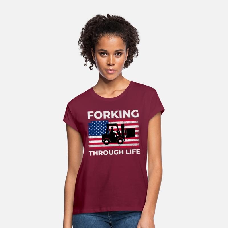 American Flag Forklift Operator Patriotic