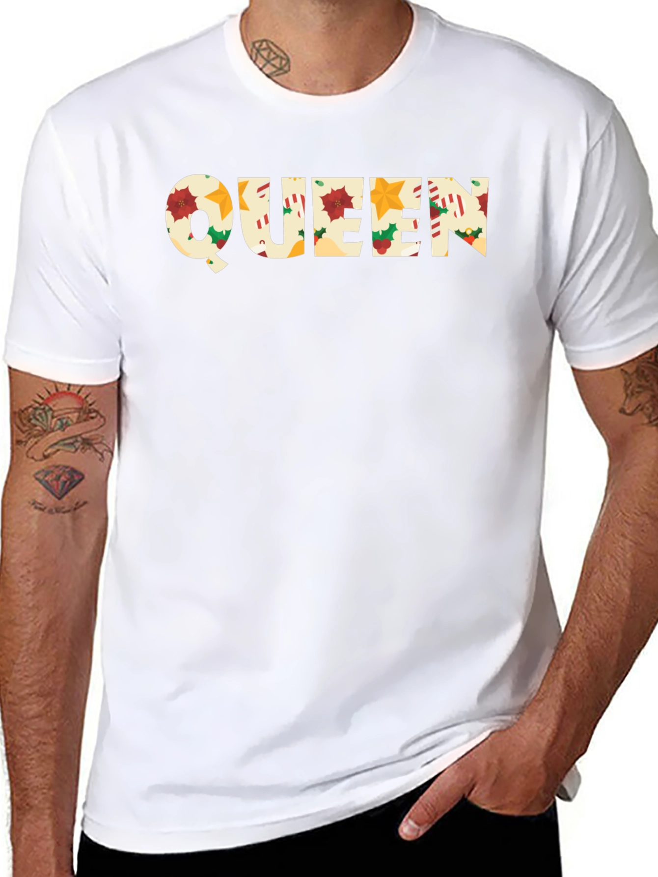 Queen Christmas Pattern T-Shirt