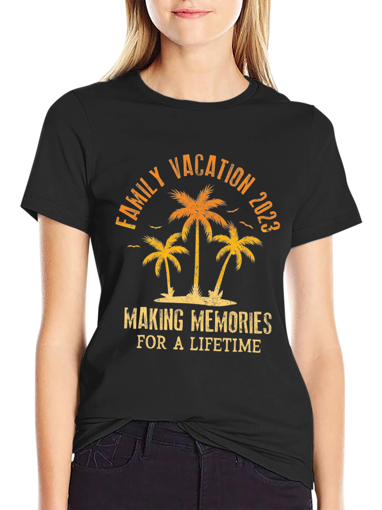 Family Vacation 2023 T-Shirt Palm Tree Graphic Tee
