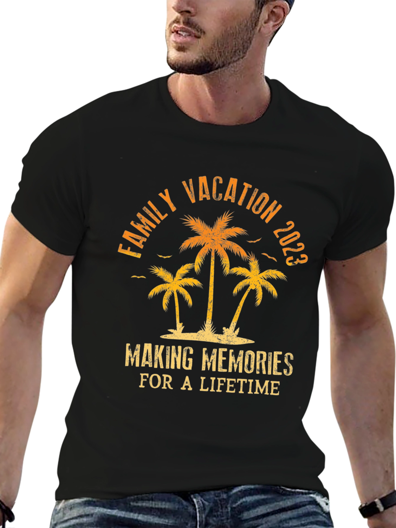 Family Vacation 2023 T-Shirt Palm Tree Graphic Tee