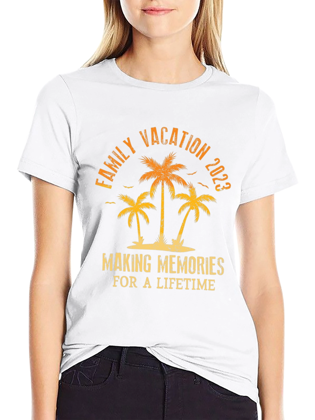 Family Vacation 2023 T-Shirt Palm Tree Graphic Tee