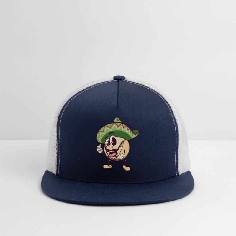 baseball cartoon wearing sombrero with thumb up