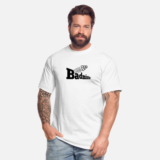 Batminton perspective with flying shuttlecock