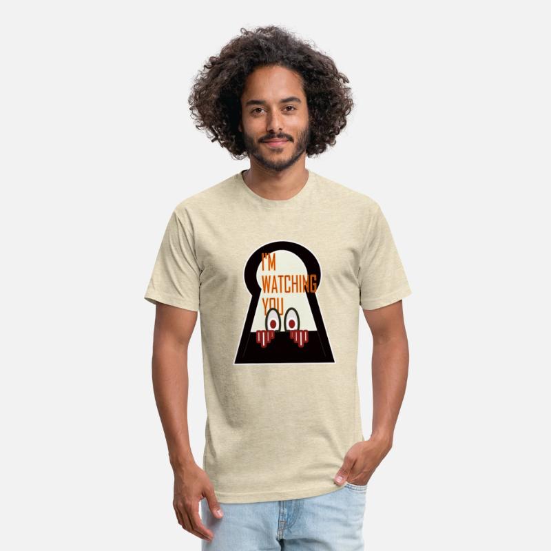 Beholder, watcher funny graphic with keyhole ghost