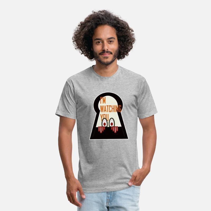 Beholder, watcher funny graphic with keyhole ghost