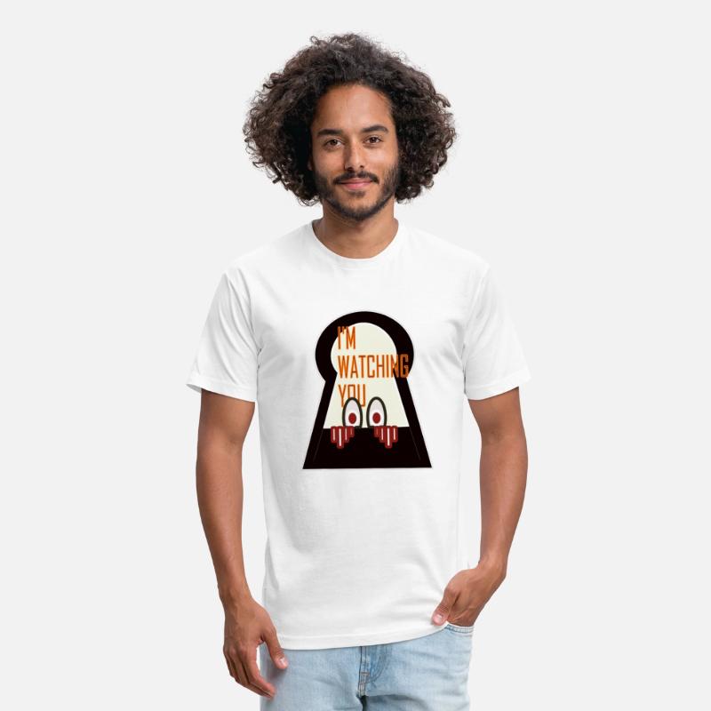 Beholder, watcher funny graphic with keyhole ghost