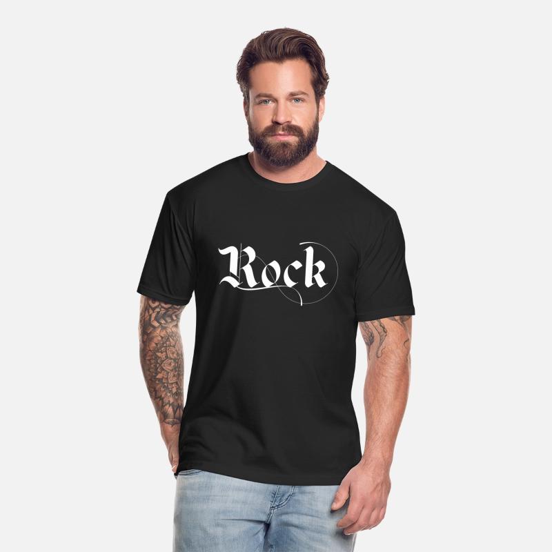 black and white rock typography