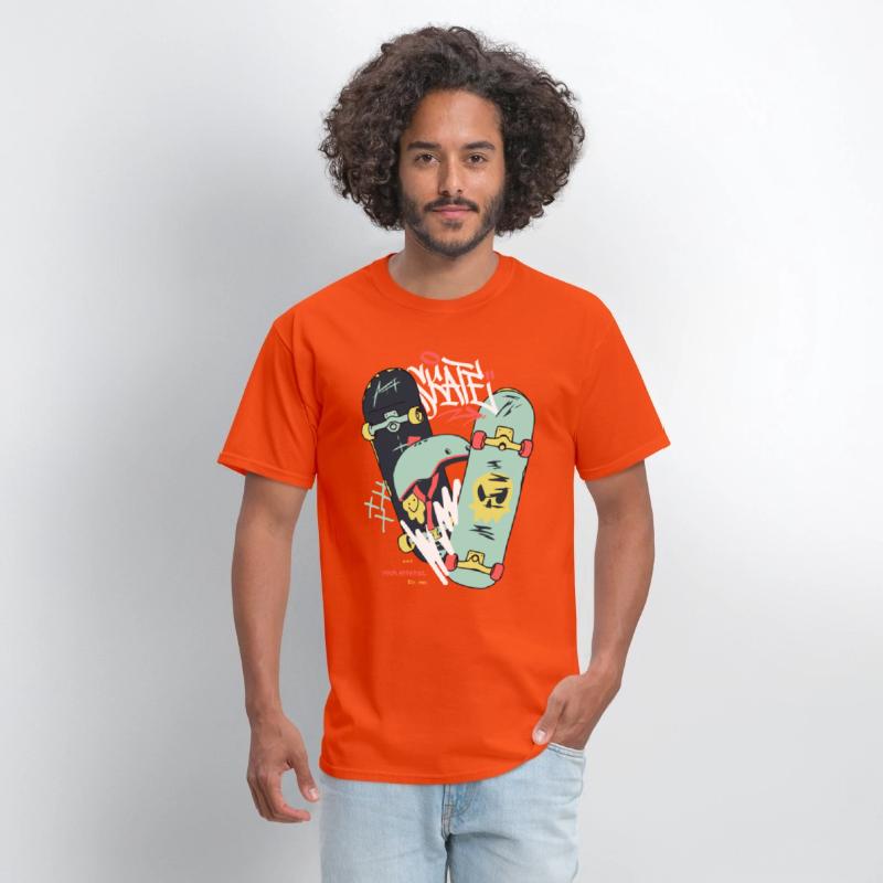 Black Light Green Modern Illustrated Skateboard