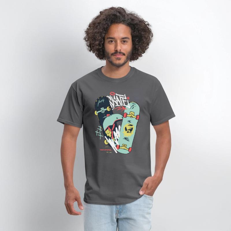 Black Light Green Modern Illustrated Skateboard