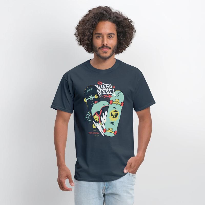 Black Light Green Modern Illustrated Skateboard