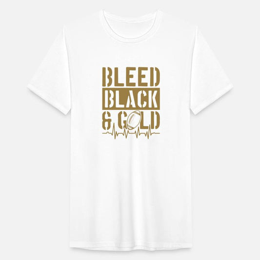 Bleed Black and Gold Group School Football Sports