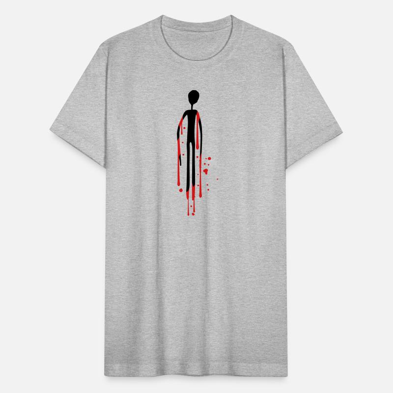 blood drop graffiti black alien man long arms legs