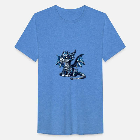 Blue Sapphire Dragon Hatchling Pebble Art