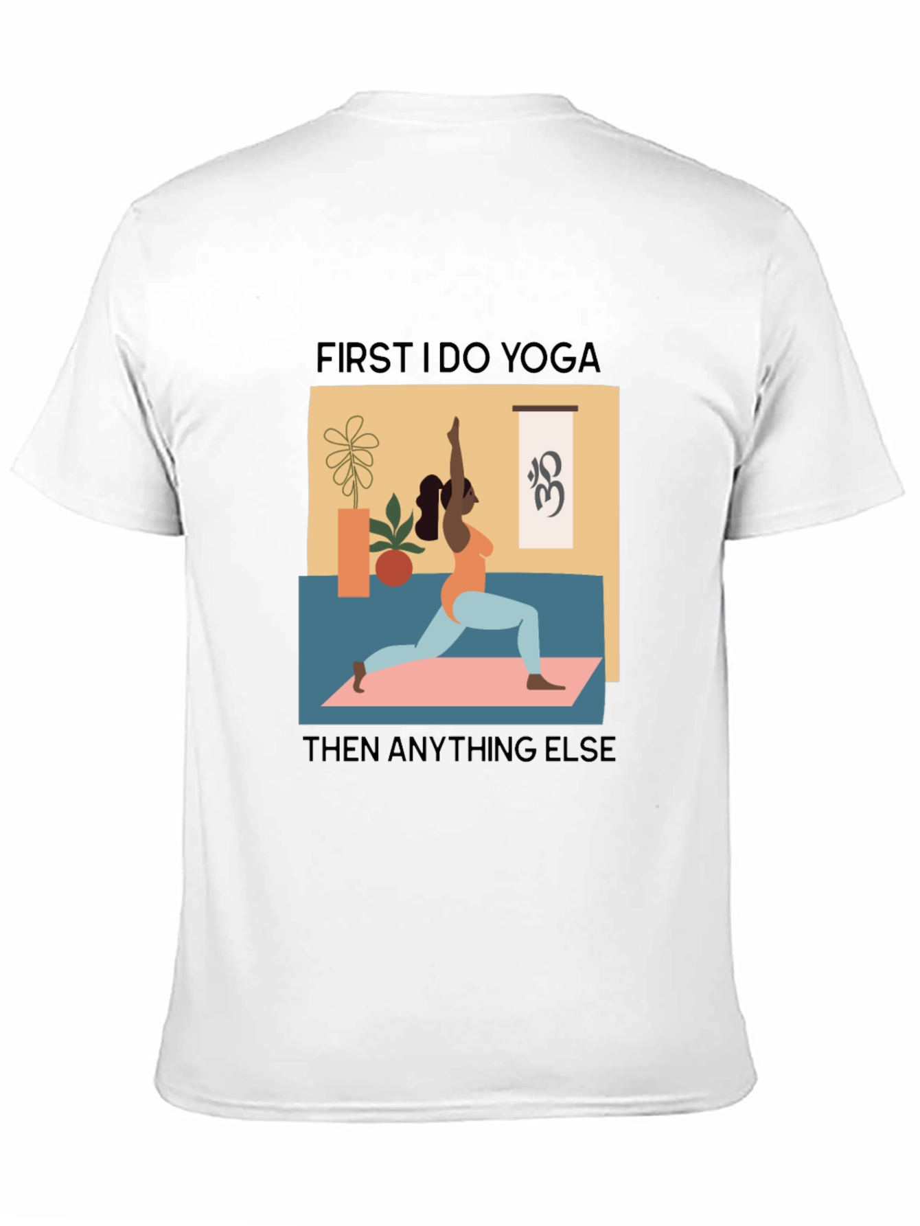 Yoga First Graphic Tee - Black Casual T-Shirt