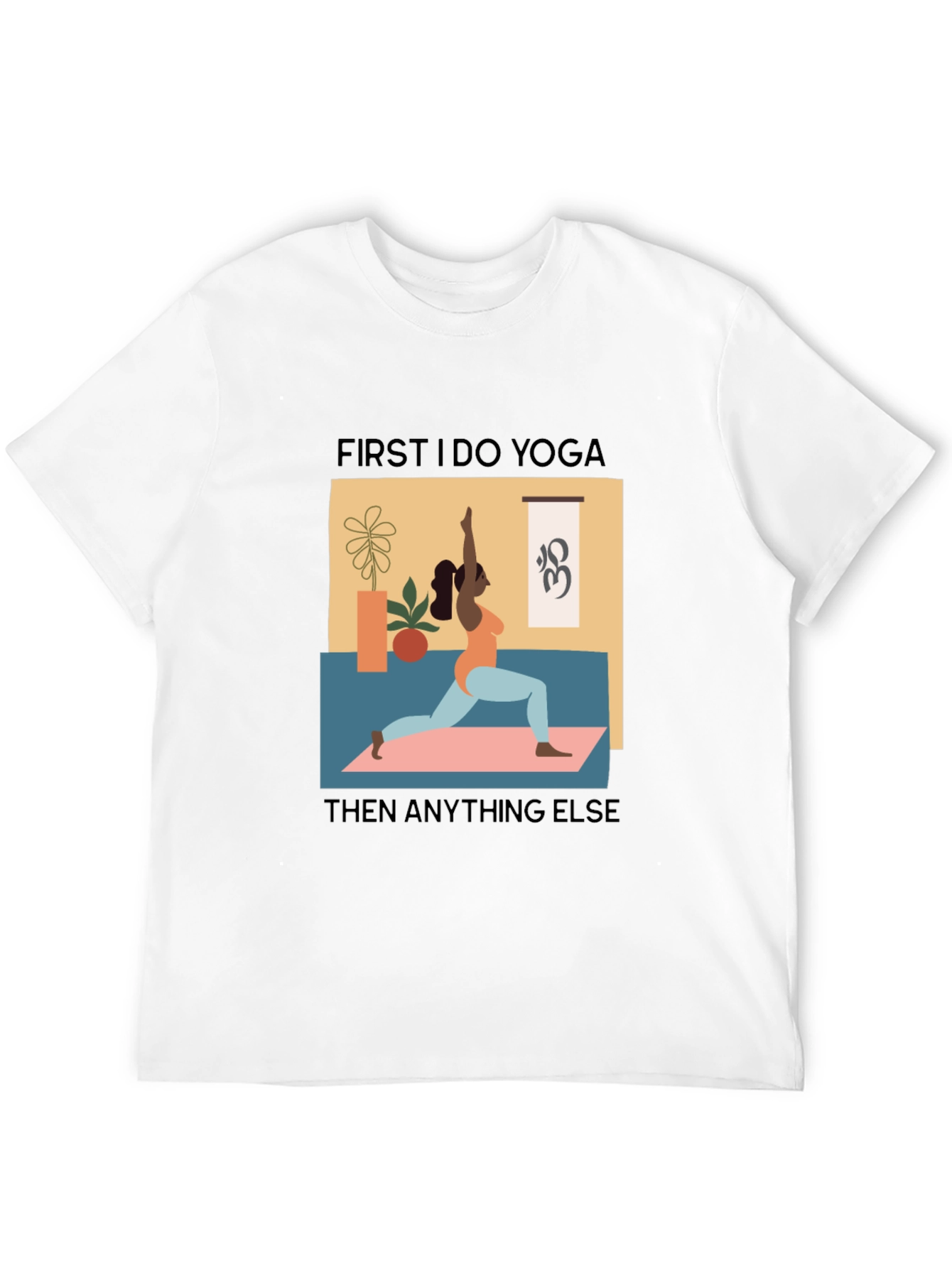 Yoga First Graphic Tee - Black Casual T-Shirt