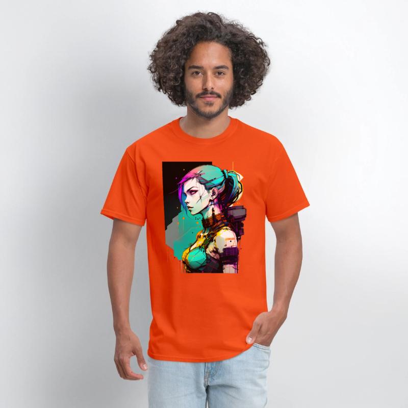 Bold and Beautiful Cyberpunk Girl with Teal Hair